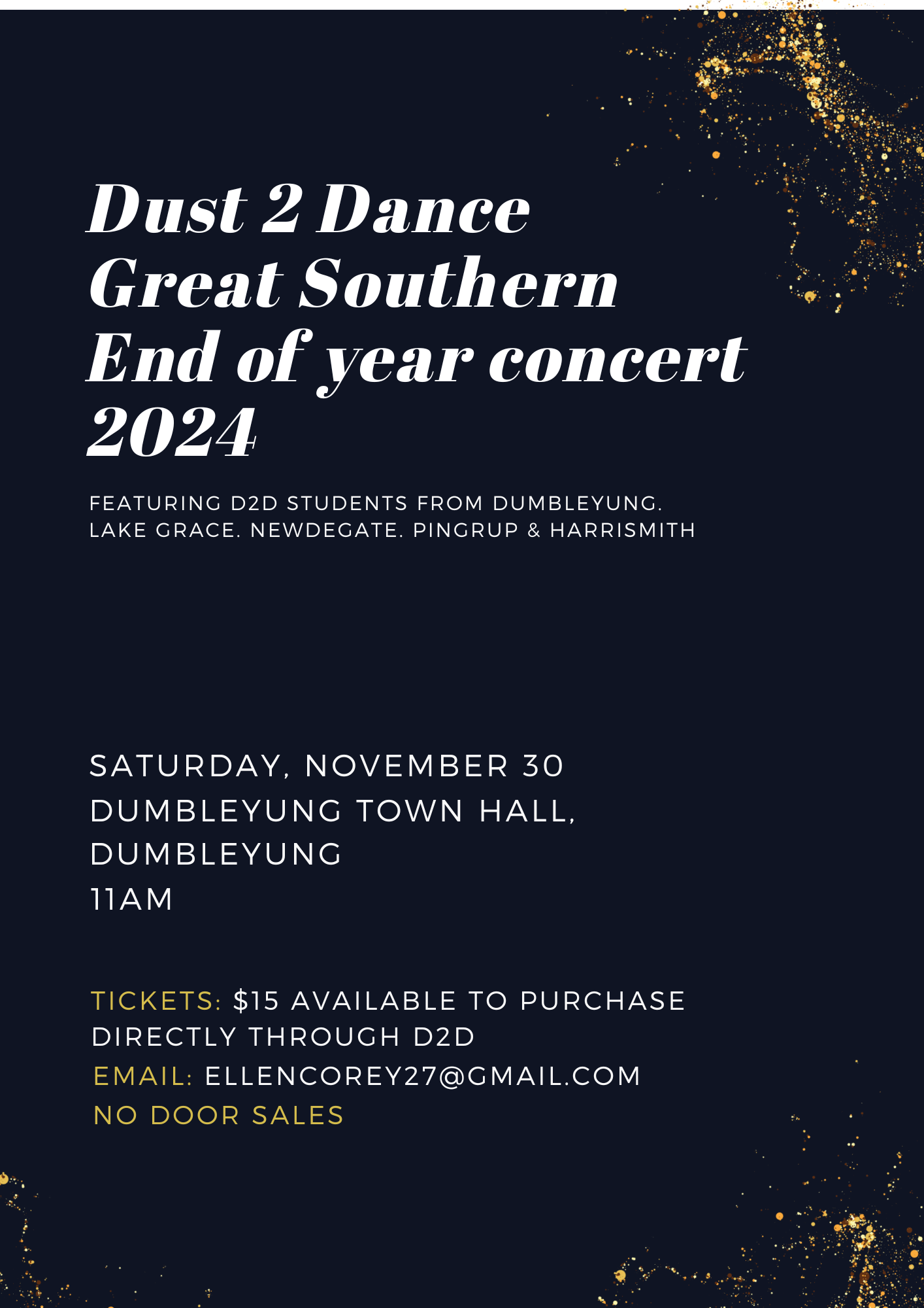 Dust 2 Dance Great Southern End of Year Concert